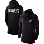 nike veste zipper hoodie nba portland trail blazers black authentic